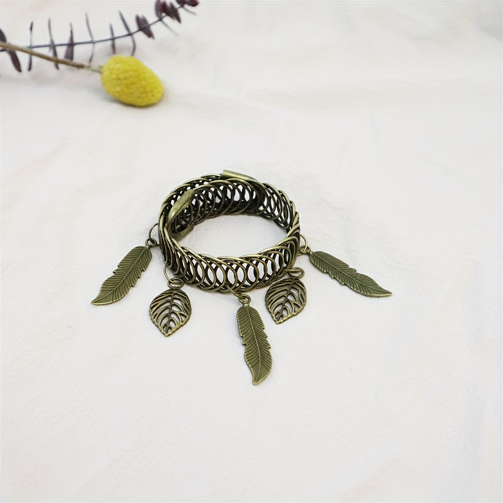 1pc Vintage Leaf Metal Curtain Tieback, Suitable For Living Room, Bedroom, Study, And Home Decor