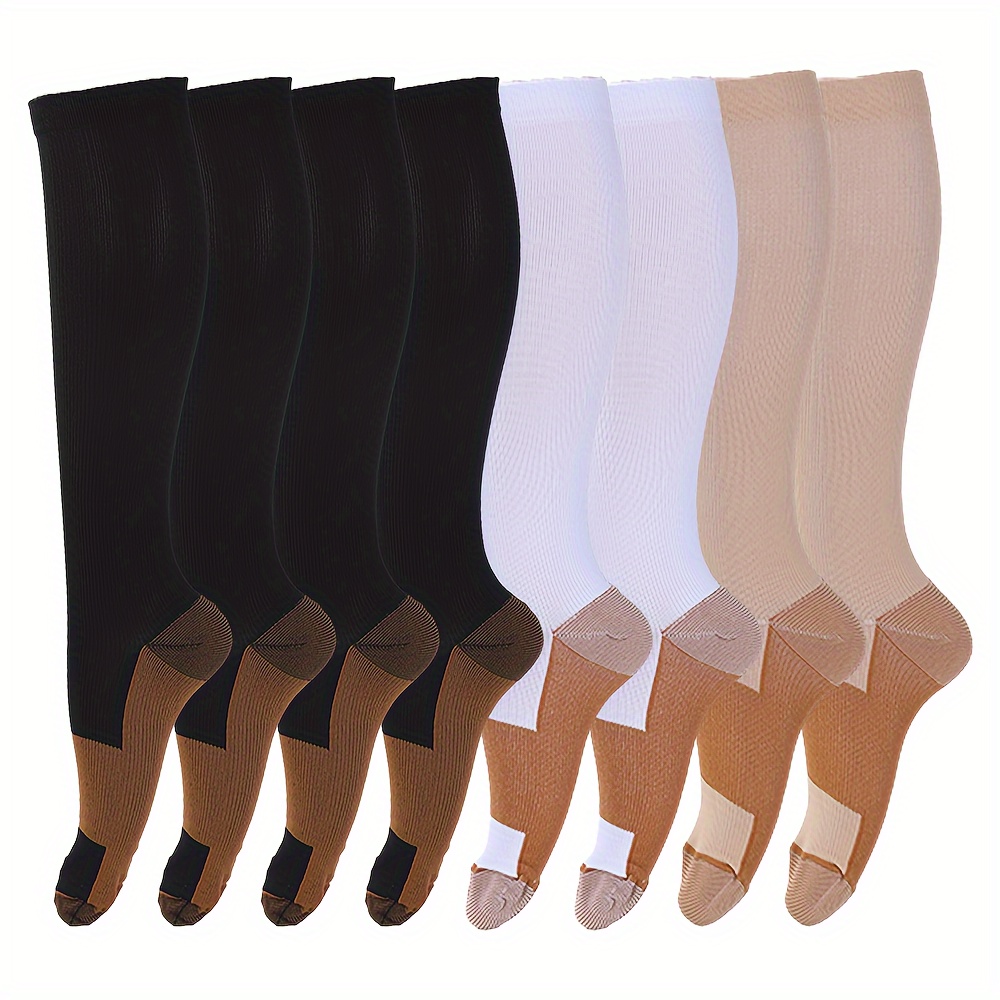 Zippered Compression Socks Men Women 15 20 Mmhg Graduated - Temu