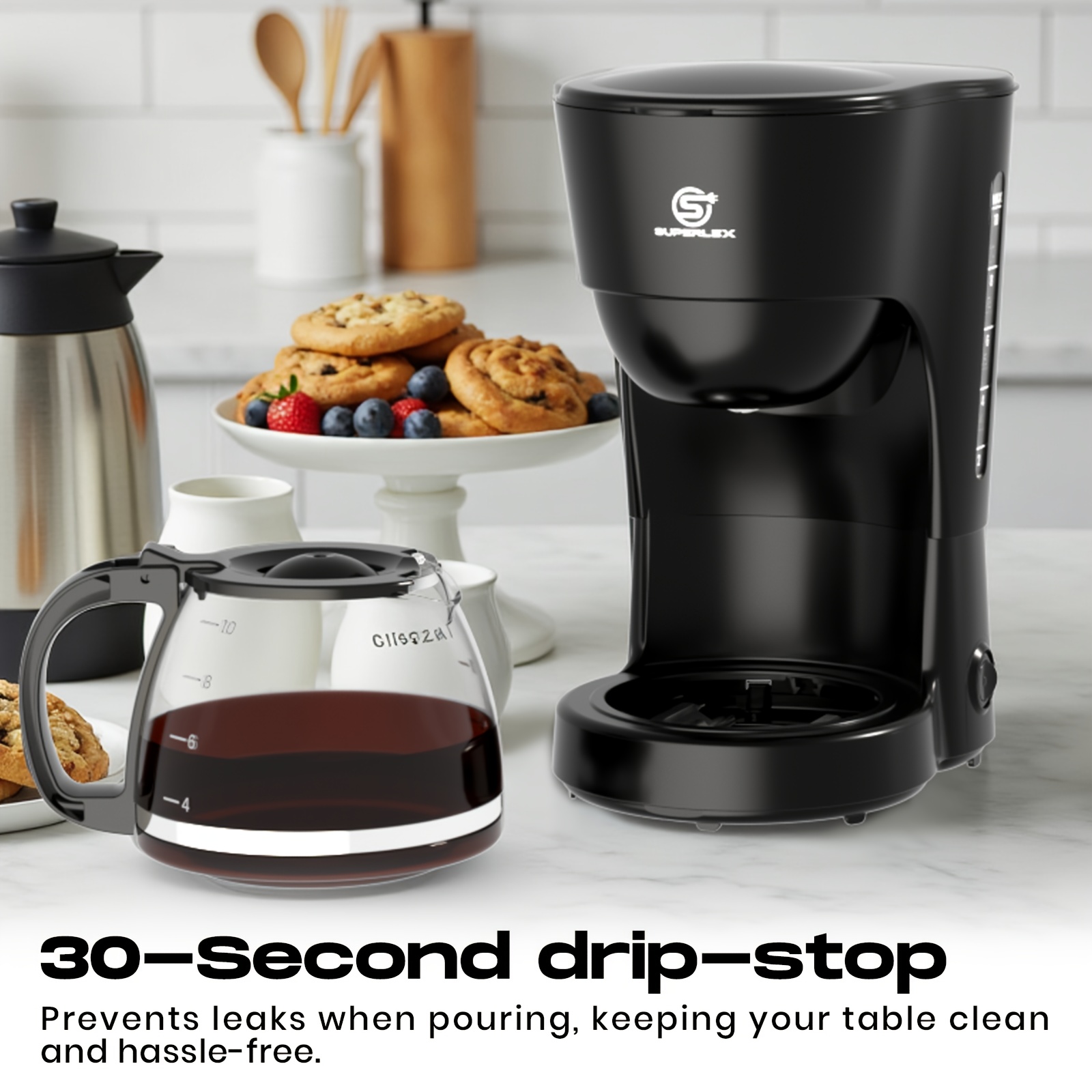 SUPERLEX 1,25L filterkoffiezetapparaat (10 kopjes) 600W