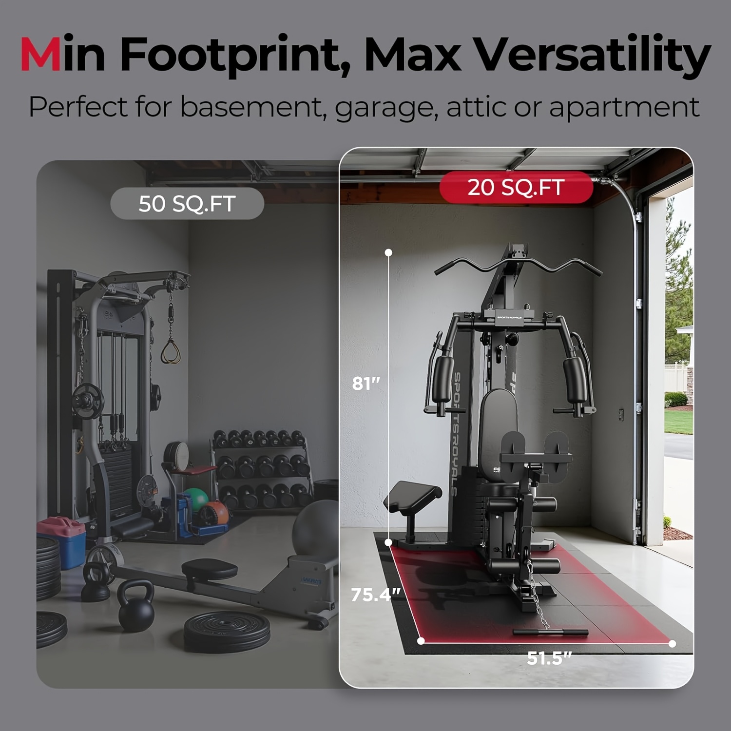 for home gym multifunctional workout station with leg press 150lbs weight stack full body workout equipment for home exercise fitness strength training suitable for fitness men women without battery Product details 1