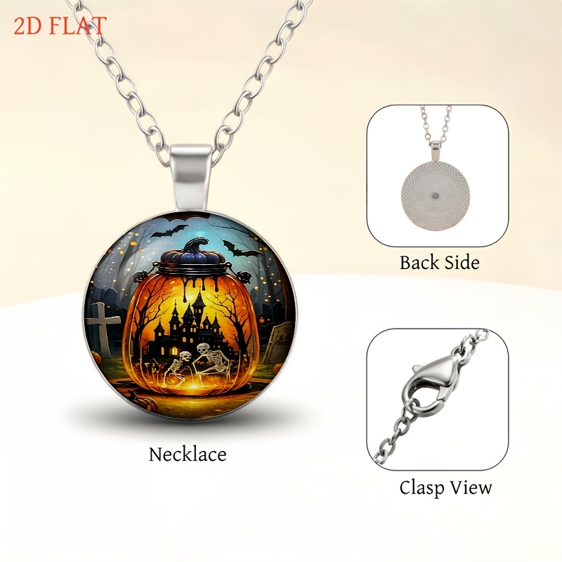 5pc Women's Halloween Pumpkin Lantern Jewellery Set, Festive Gift