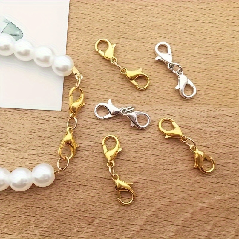 

10pcs Lobster Clasp Necklace Bracelet Connecting Buckle Lobster Clasps Jewelry Double Buckle Diy Handmade Accessories