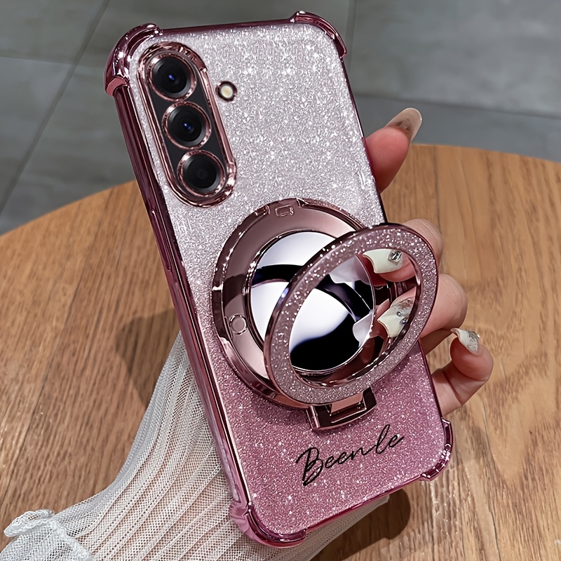 TEMU Phone Case - Custom Diy Name Sparkling Glossy Case For Galaxy A56 5g A55 A36 A26 5g