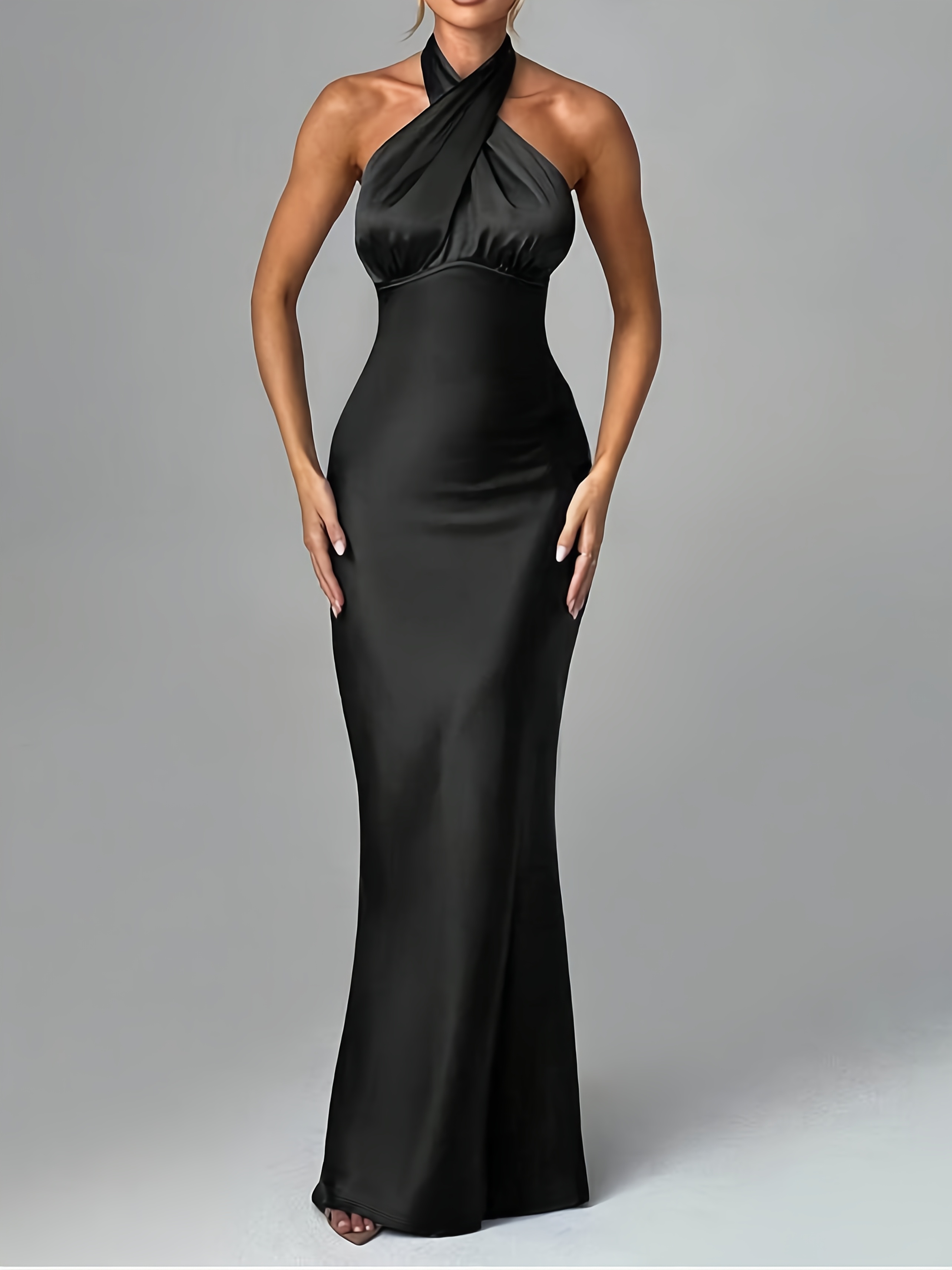 black graduation dress, elegant party wear for festive occasions, long  evening gown with stylish design, prom dress, spring/summer maxi dress |  Shop Now For Limited-time Deals | Temu Portugal