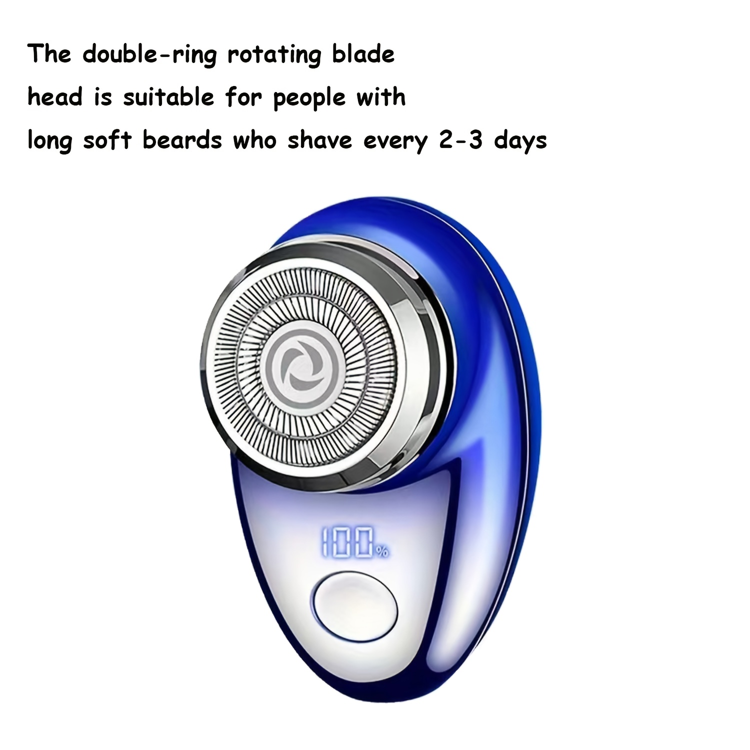 Afeitadora rotativa compacta USB recargable para hombre, con cuerpo de acero inoxidable para un afeitado suave, ideal para viajes y un gran regalo para el Día del Padre para papás y maridos - Imagen 4