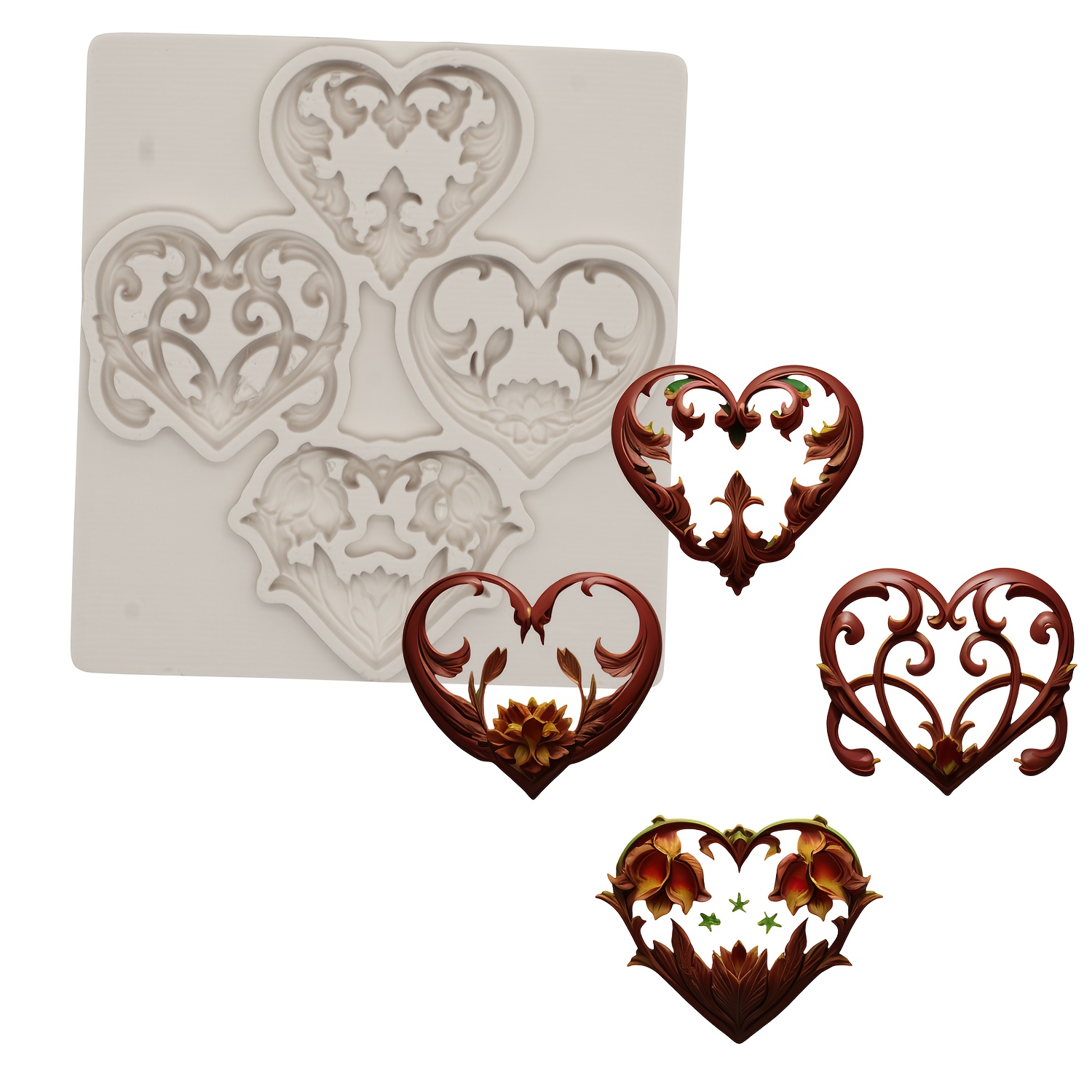 Flower Chocolate Mold Home Baking Art Decoration Mold, Silicone Resin Mold, Clay Decoration Tool