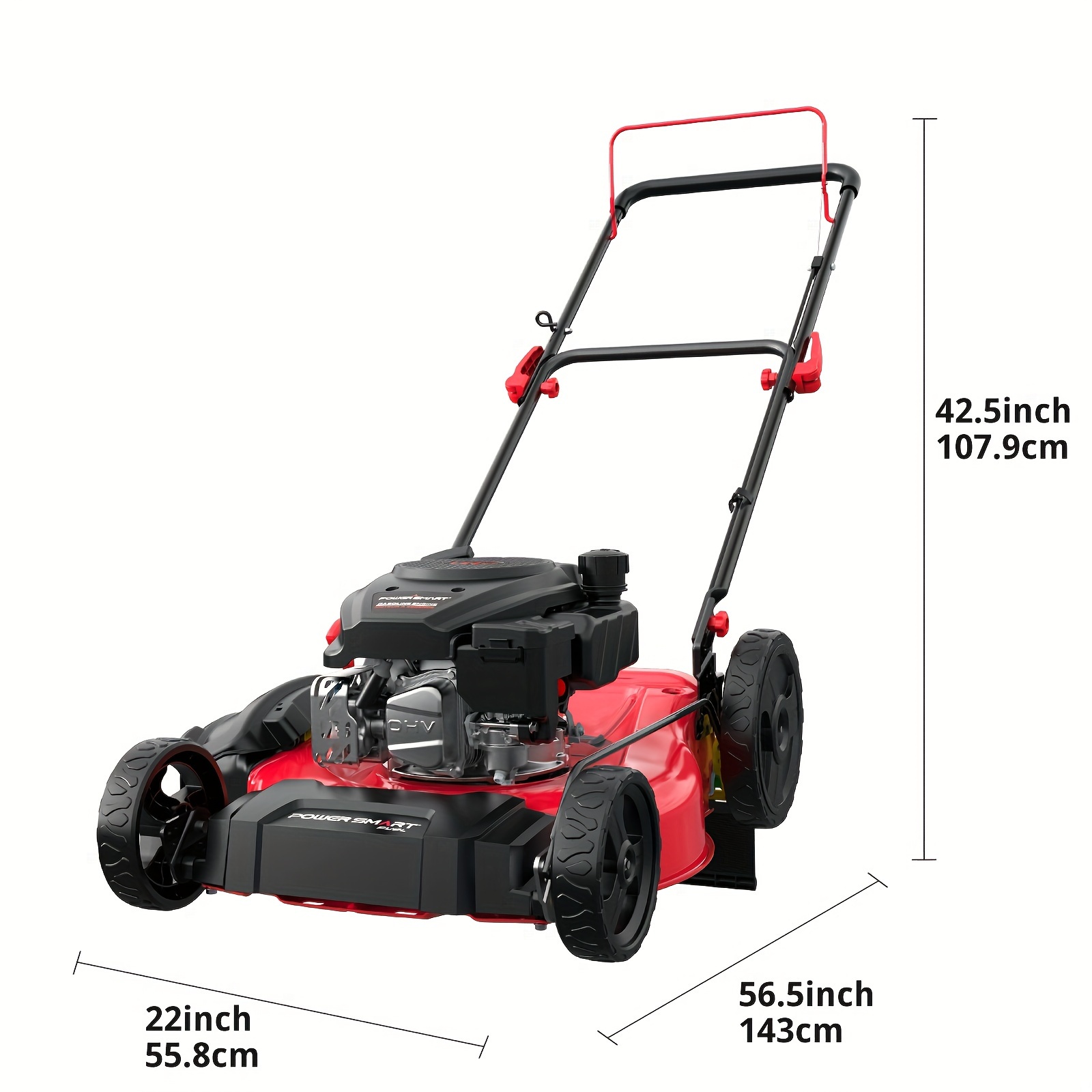 

Powersmart Gas Lawn Mower 21in. 144cc 2-in-1 Walk-behind Push Lawn Mower, Oil Included