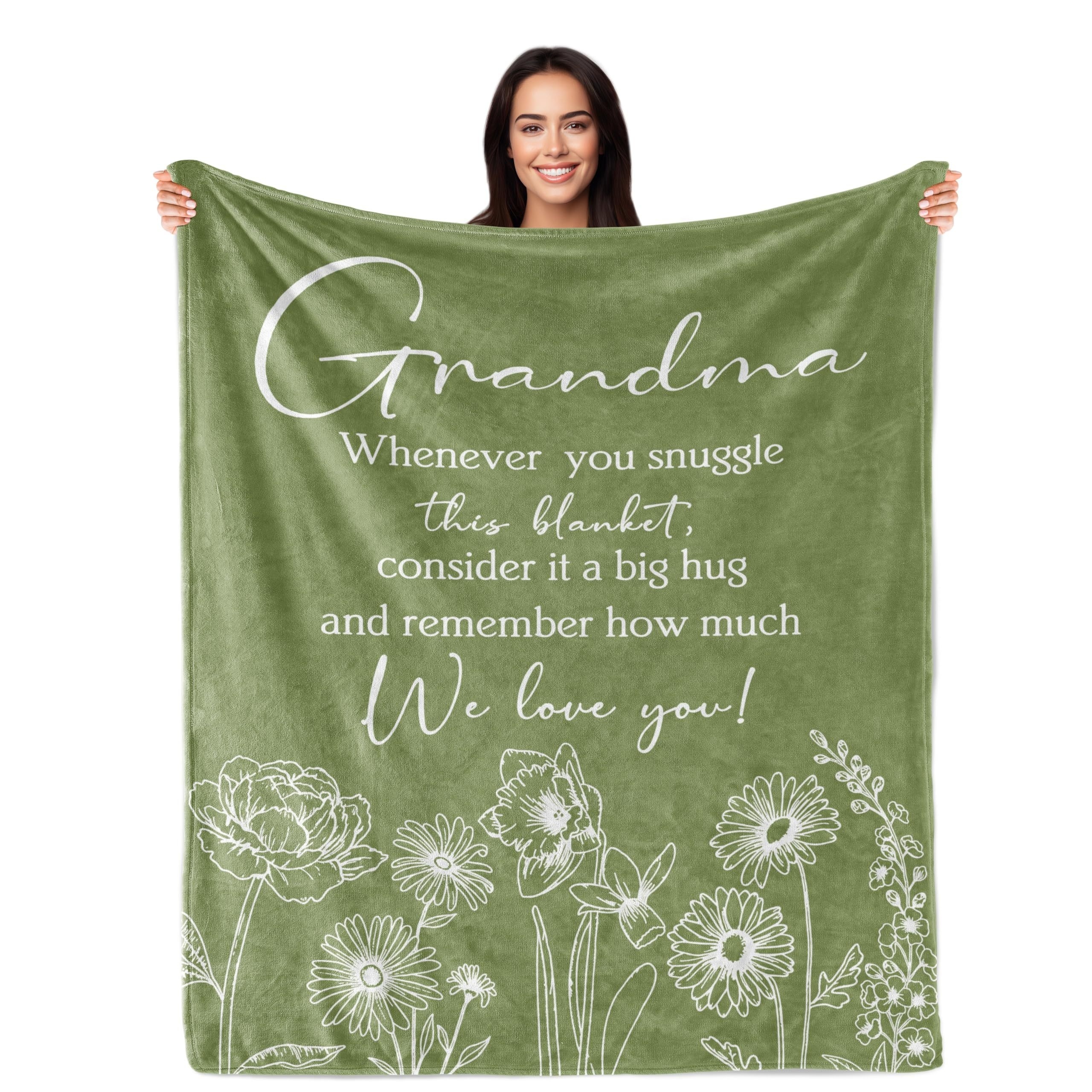 

Cozy Floral Fleece Blanket For Grandma – Perfect Gift For Her Birthday Or