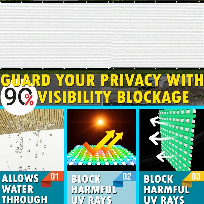 6 x 50 privacy screen outdoor backyard sunshade windshield fence privacy fence screen outdoor windscreen covered privacy screen suitable for backyard zip tie included details 6