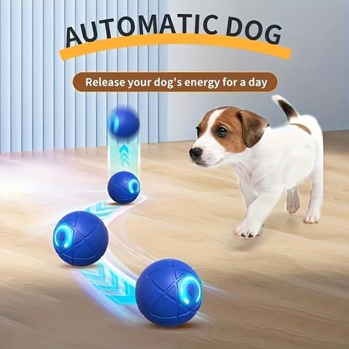 interactive bouncing dog toy ball gravity activated for chew resistant clean teeth gift for small dogs bonrelife