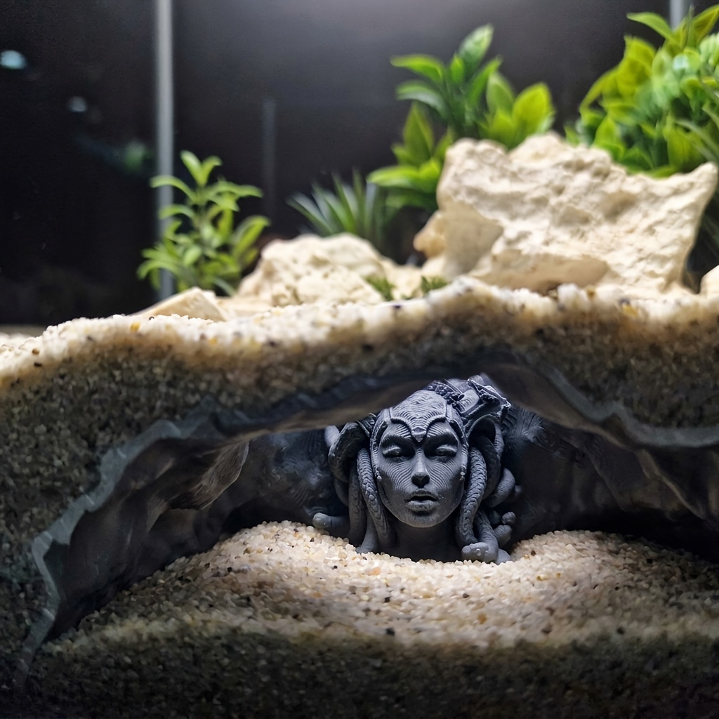 TEMU Medium Tank Decorations Aquarium Cave Hideout, Multi-hole Breeding Tunnel Shelter For Betta Shrimp , Safe Aquarium Decoration Accessory
