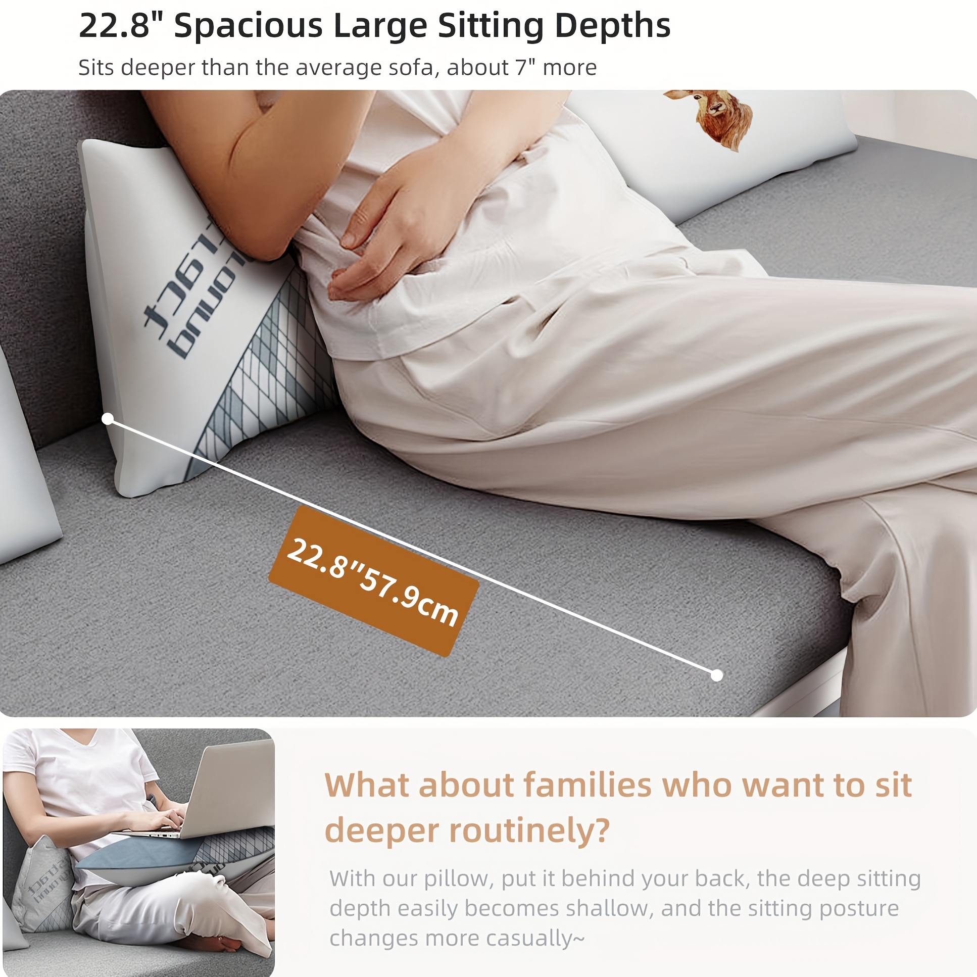 Contemporary Expandable Couch, Dual-Purpose Sofa Bed, Living Room Sofa Featuring Storage Recliner, Convertible Bed Sofa, Gray Fabric Sofa