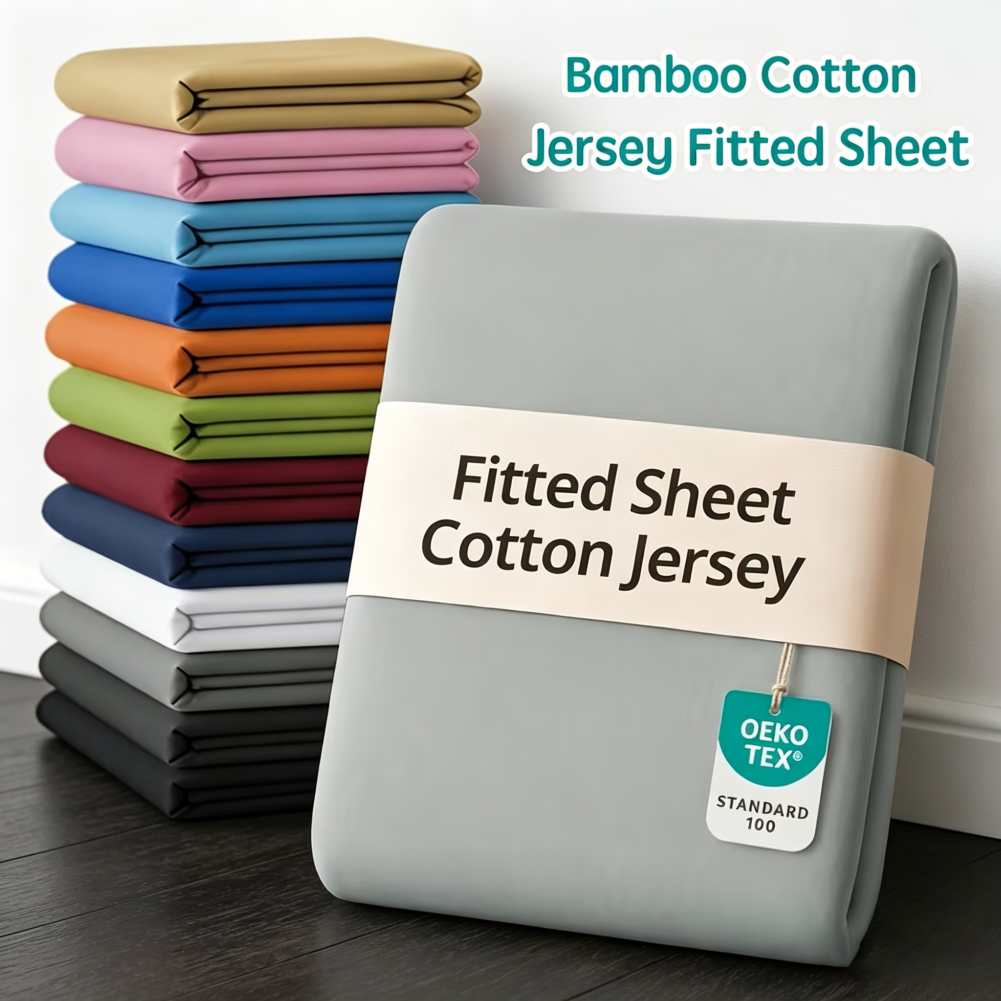 Image of 1pc Pure Fitted Sheet, Fitted Sheet, Soft Mattress Protector, Breathable Four-season Sheet Set, Machine Washable Bedding, Suitable For Bedrooms, Guest Rooms, And Schools, Local Warehouse.