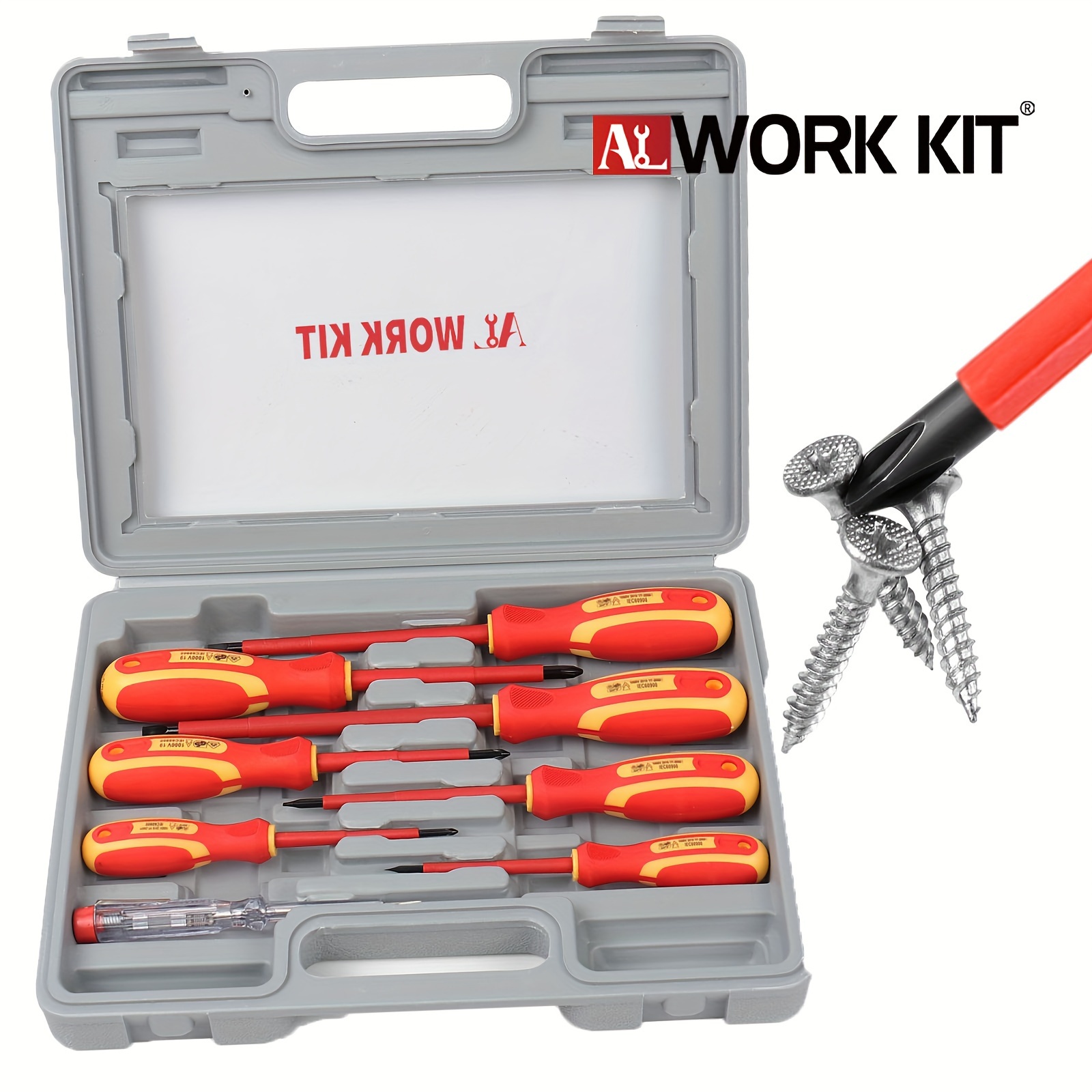 

An 8pcs Set Of Magnetic Screwdrivers, Including 3 And 5 Screwdrivers With A Professional Non-slip Grip, Comes With A Carrying Case. A Great Gift.