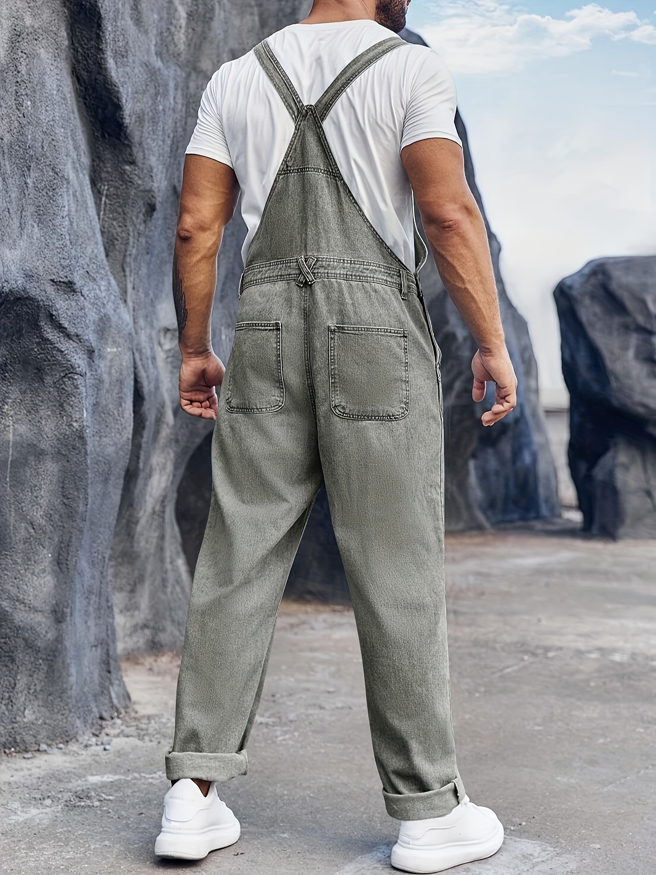 Monos Pantalones De Pechera Para Hombre Peto Trabajo Hombre Mono