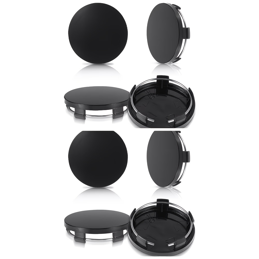 TEMU 8 stuks Zwarte 60mm Auto Naafcaps - Duurzame Metalen Constructie, Geschikt voor Diverse Modellen