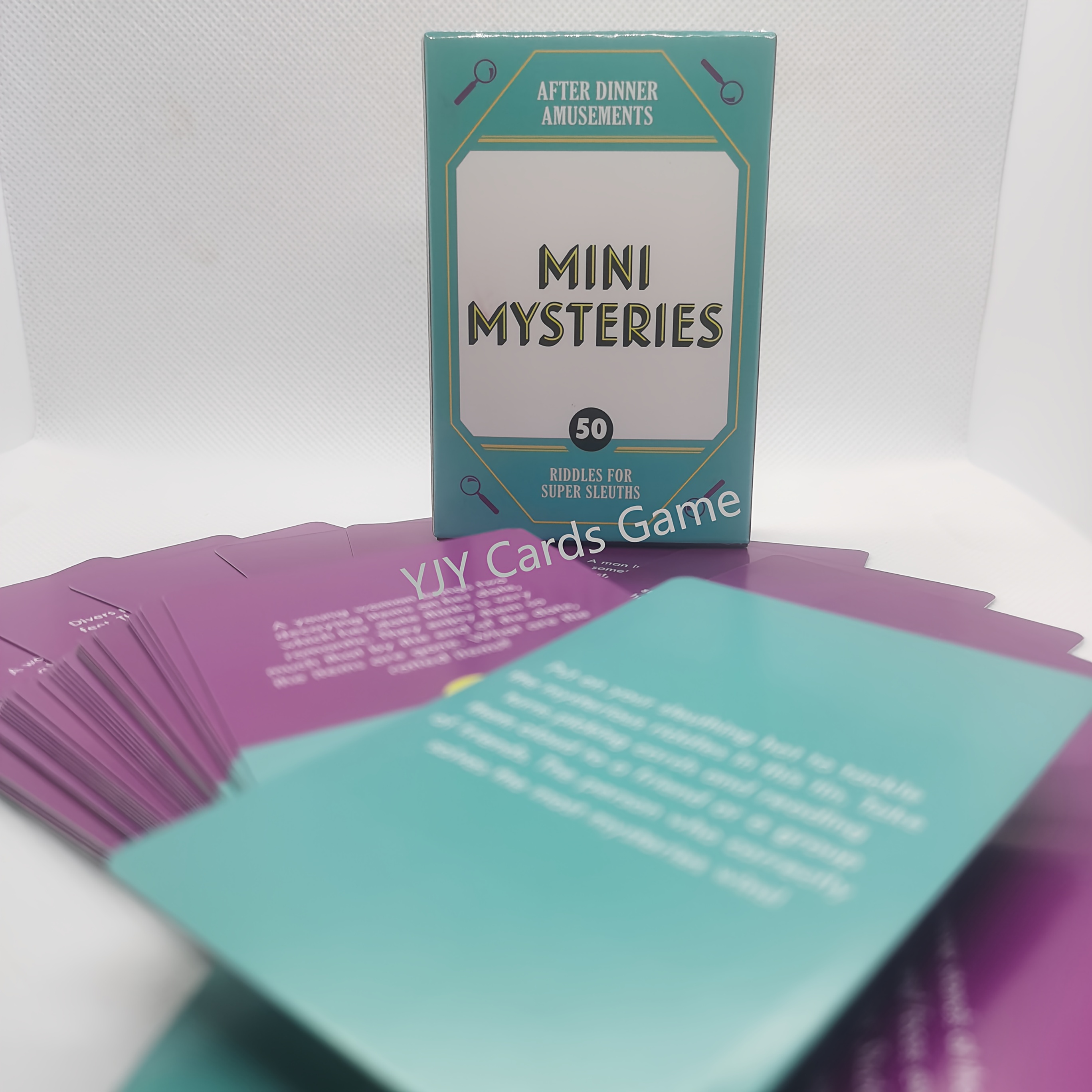 50 Mini Mysteries: After Dinner Amusements - Engaging Card Game for Friends to Bond Over Brain Teasers, Unleash Your Inner Detective, and Sharpen Logic Skills, Perfect for Gatherings and Social Events