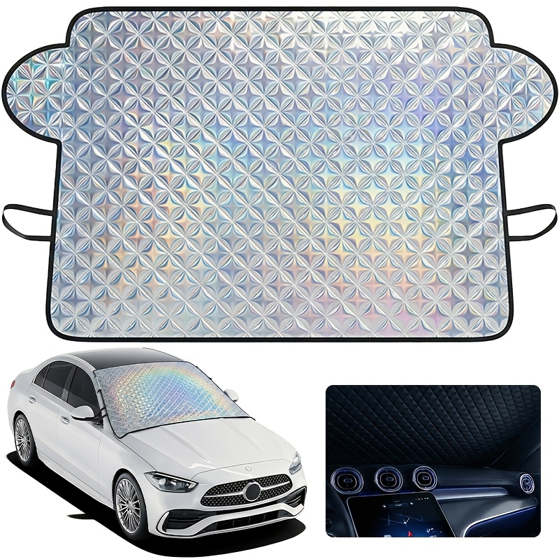 TEMU Suitu Car Front Windshield Sun Shade With 5 Magnets And Anti-theft Design, Foldable Front Window Protector, Easy-to-install And Store Car Front