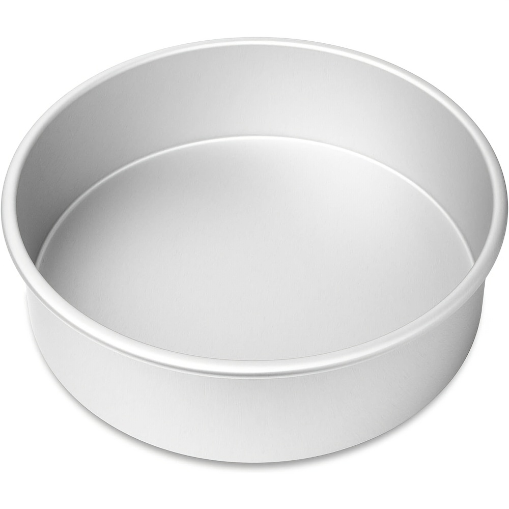 

10-inch Round Aluminum Cake Pan With Fixed Bottom, Oven-safe - Ideal For Birthdays And Holidays