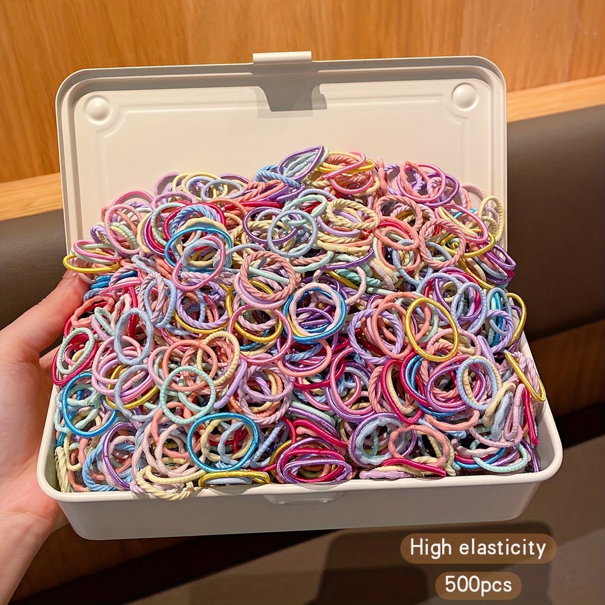 

500pcs Rubber Bands, And Non-damaging To Hair, Cute Girl Hair Accessories