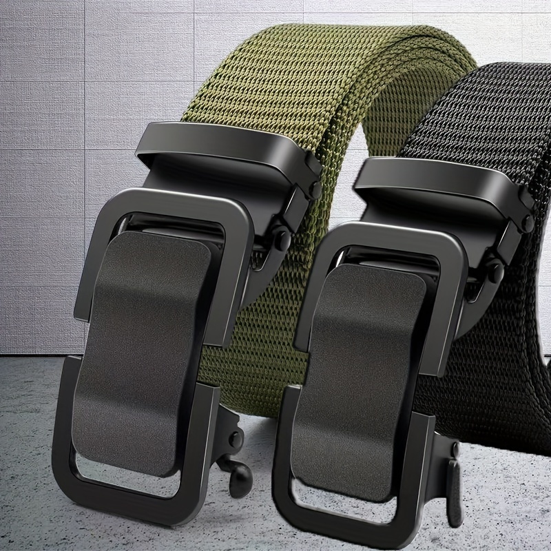 Men's Tactical Canvas Belt with Automatic Buckle