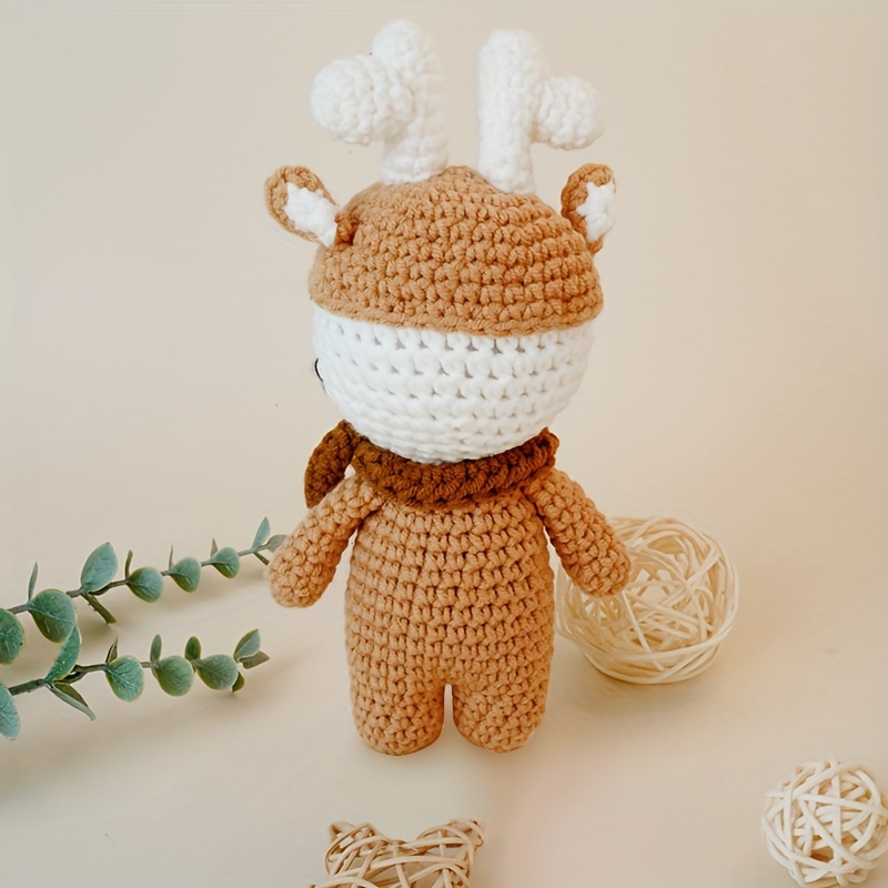 handcrafted crochet baby animal christmas reindeer doll   christmas gift for newborns details 2