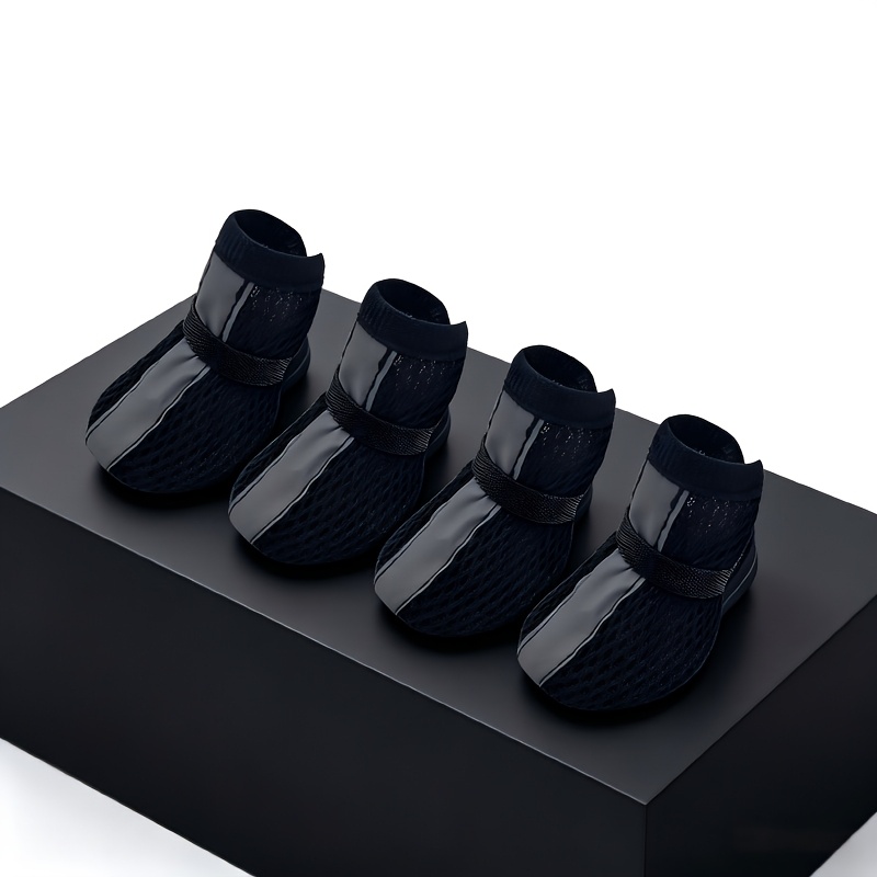 TEMU Small Dog Reflective Paw Covers Outdoor Anti-dirty Breathable Pet Shoes Teddy Pomeranian Bichon