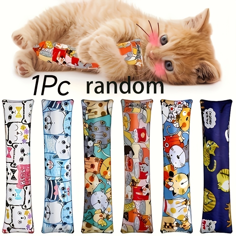 Image of 1pc 2pcs 4pcs Random Pillow Toy - Chew Toy For Stress Relief And Play - Medium Plush Cat Toy - No Batteries