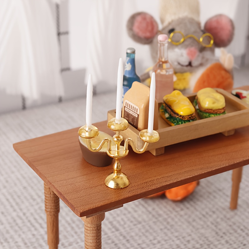 ミニチュア ヴィンテージ 三本腕燭台 1:12 アクセサリー home kitchen