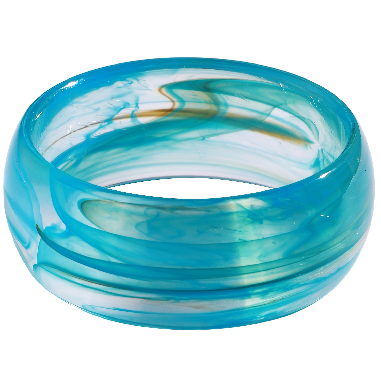3pc Exaggerated Thick Colored Resin Bangle Bracelet Set
