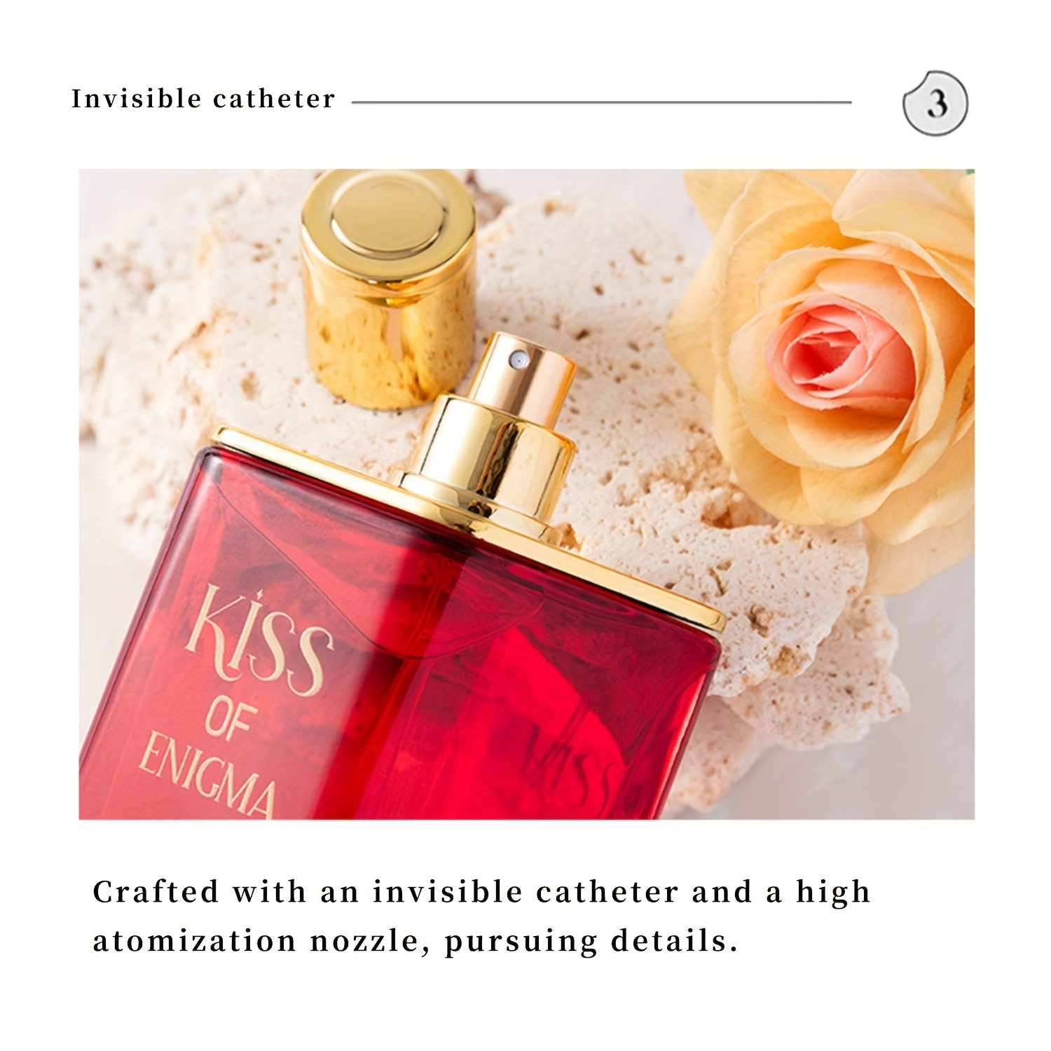 Mystery Kiss Women'S Eau De Toilette 100ml/3.4oz Long-Lasting Floral Scent Perfume - Elegant Red Liquid Perfume with Golden Cap, Daily Wear & Special Occasions, Sensitive Light Safe, 2025 Latest Edition, Sophisticated Gift for Women