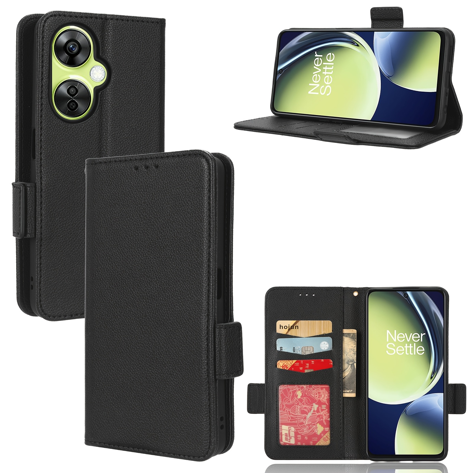 TEMU Phone Case - Wallet Phone Case For Oneplus Nord Ce 3 Lite, Featuring Card Slots, A Foldable Protective Cover, And A Durable Shockproof Stand