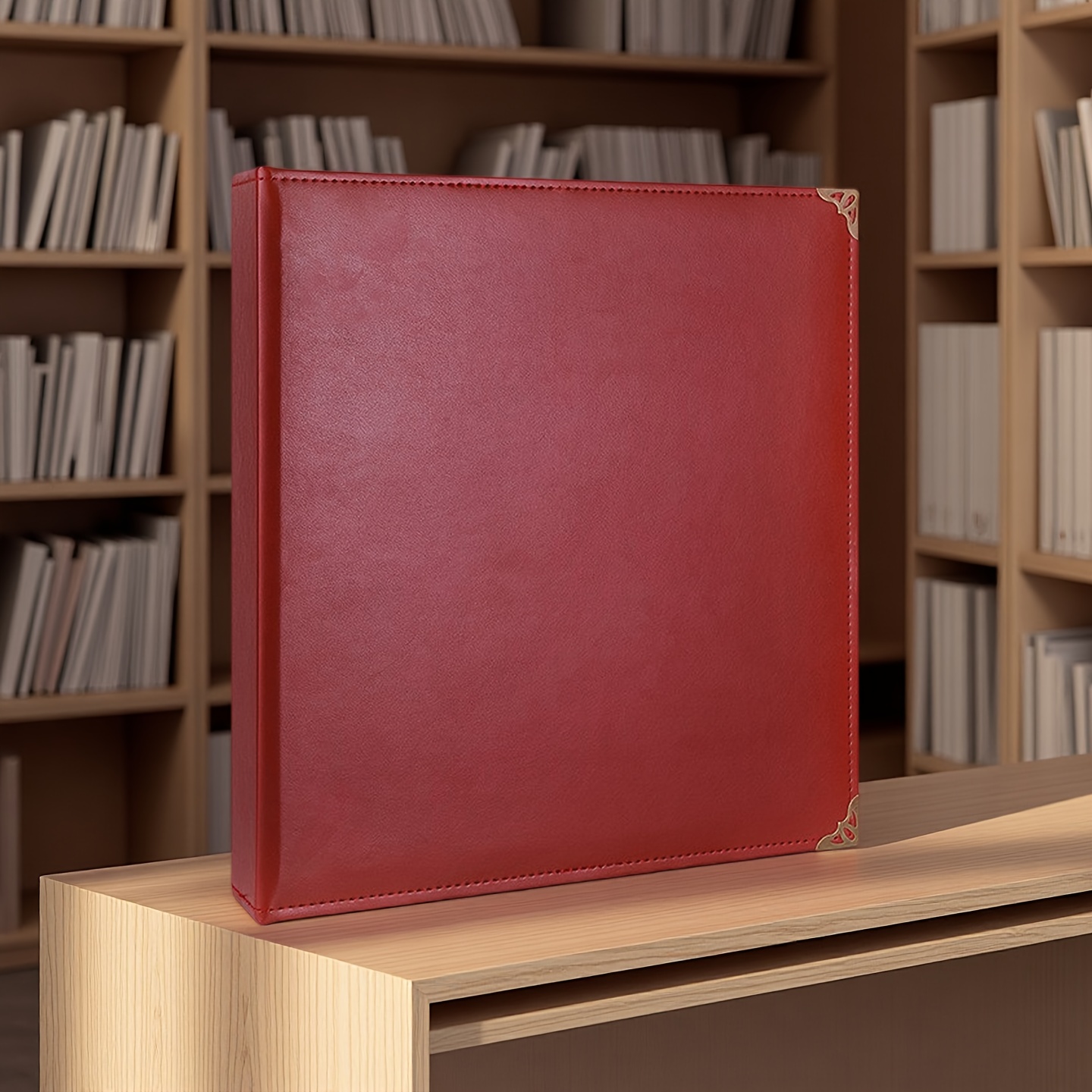 Thickened 3-ring Binder - Double-sided Pu Leather, 1.5-inch Angled D-ring | 375-page Capacity, 1 Pocket + Switch Lock | Design, Suitable For Office/school/home