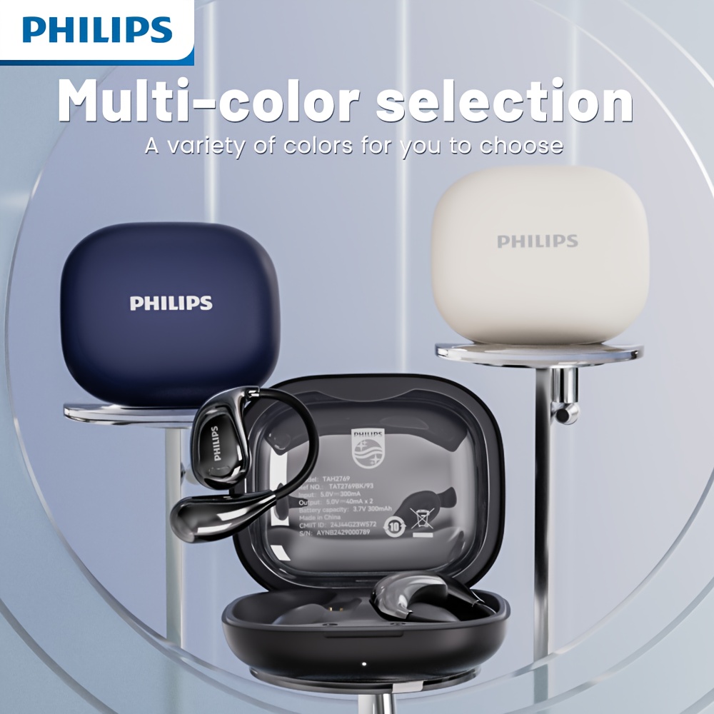 PHILIPS 2025 Draadloze Oordopjes - Laatste V6.0 Upgrade, met Lage Latentie, Lange Batterijduur, Geluidsisolatie en een Microfoon, Ideaal voor Gaming, Sport en Muziek. Perfect voor Atleten of Iedereen die Koptelefoons gebruikt voor Langere Tijden