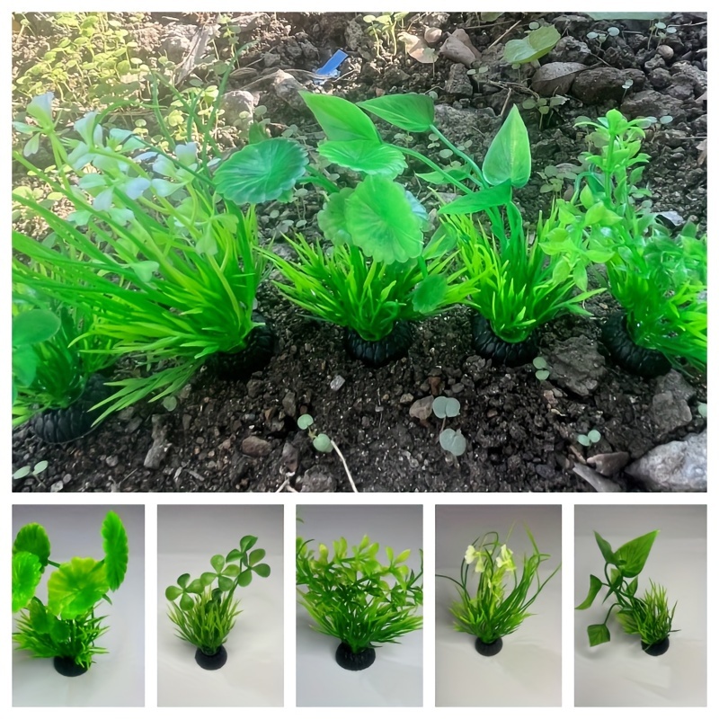 

10pcs Plants, Abs Simulation , Tank Decorations, Aquascaping Accessories