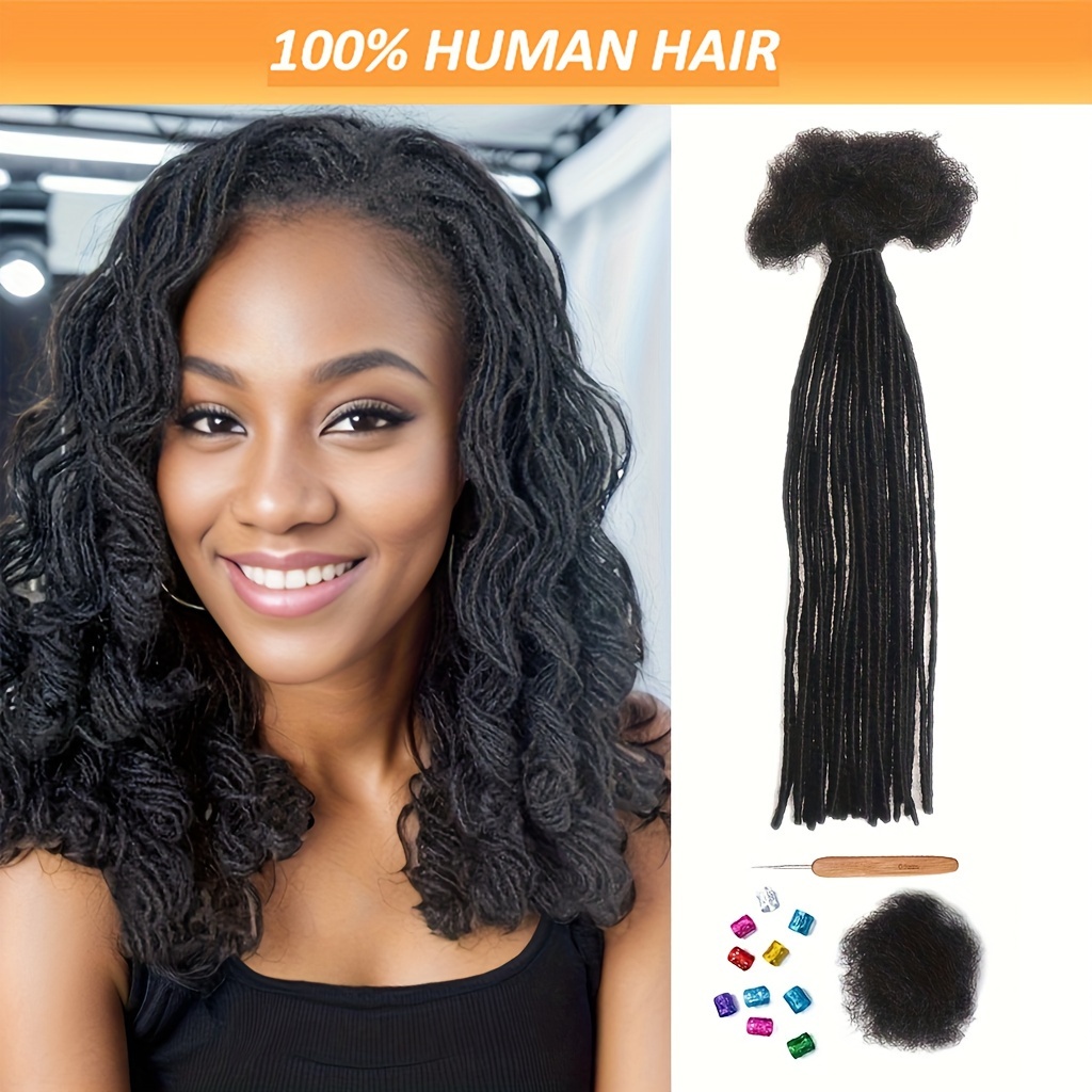 Diameter of 0.2Cm Length Options from 6 to 20 Inches Each Pack Contains 30 Strands of Human Hair for Dirty Braids Extensions a Crochet Hook Fluff Hair And Colorful Rings. Twisted