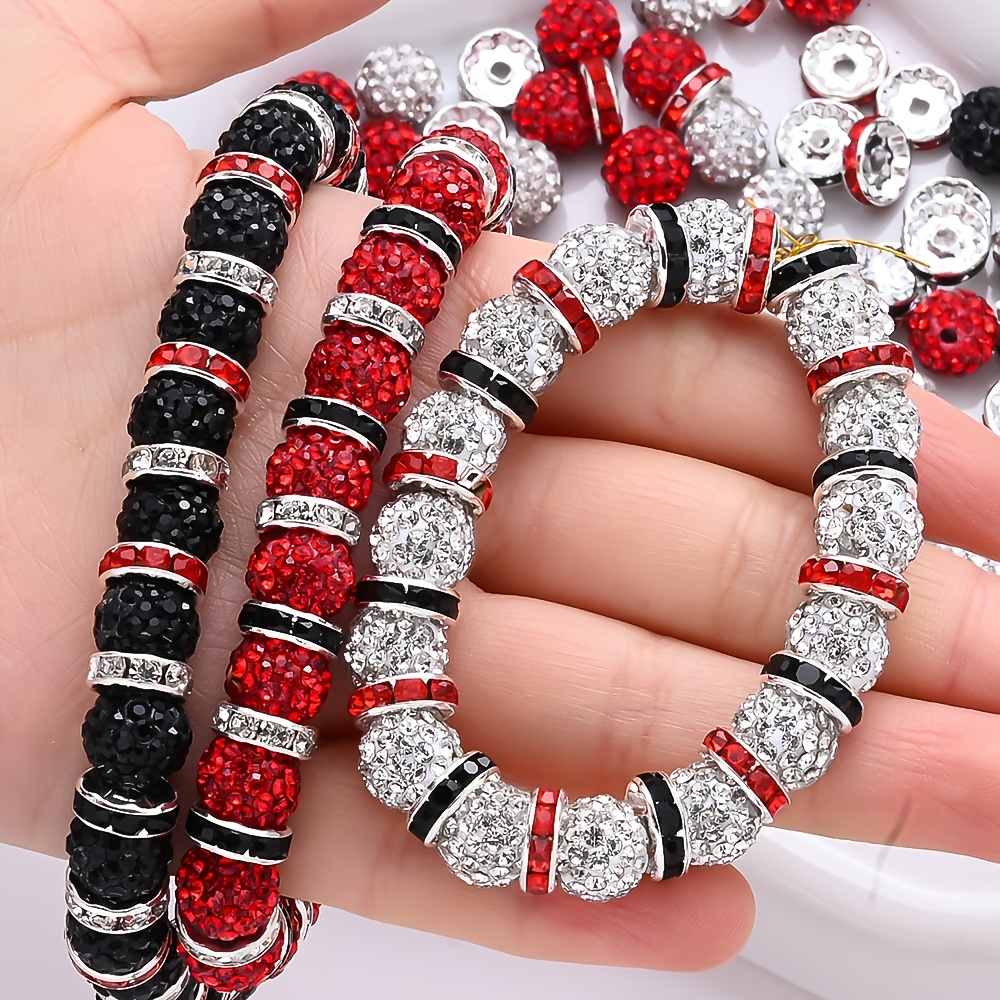 TEMU 160pcs Polymer Clay Beads Set, 100pcs Spacers And 60pcs Round Beads, Perfect For Crafts, Necklaces, Bracelets, Earrings, Jewelry Making Supplies, Decorative Beads, Ideal For Jewelry Lovers