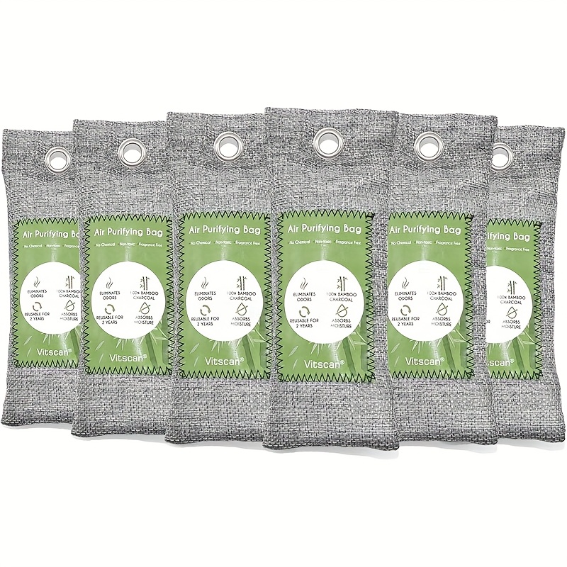 TEMU Vitscan Activated Charcoal Bags Odor Absorber, Shoe Deodorizer, Natural Car Air Freshener, Odor Eliminate Bamboo Charcoal Air Purifying Bag,