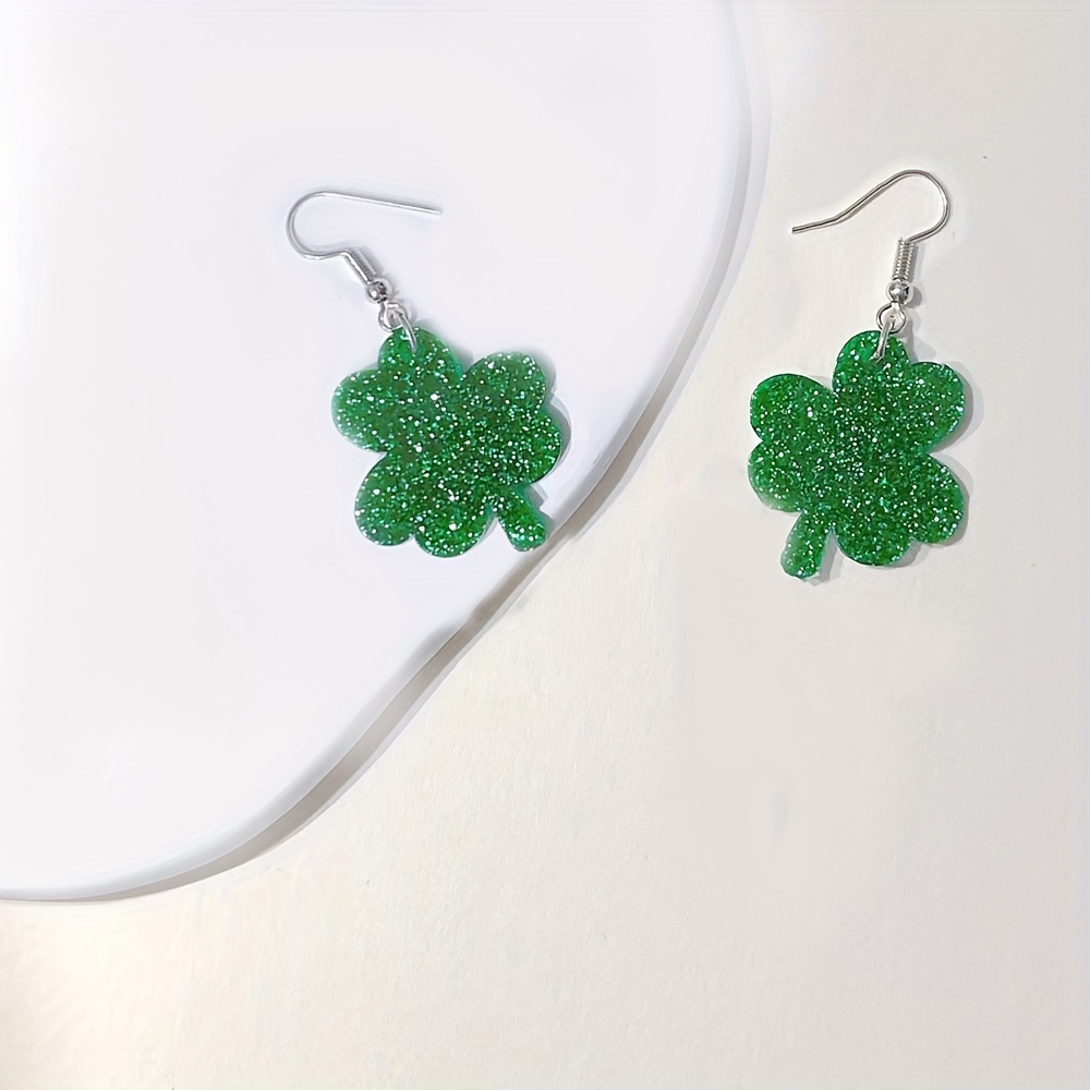 

's Day Hot Clover Earrings Silver