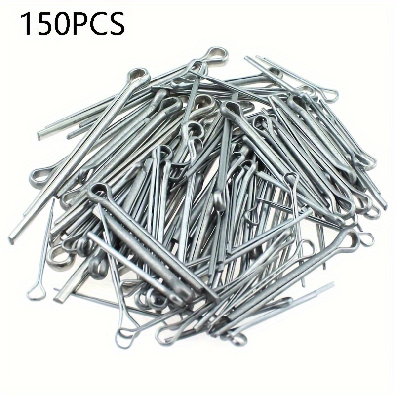 TEMU 150pcs 1.5mm X 20mm -plating Steel Spring Cotter Clip Pin R Shape Hardware Fastener Clip Key