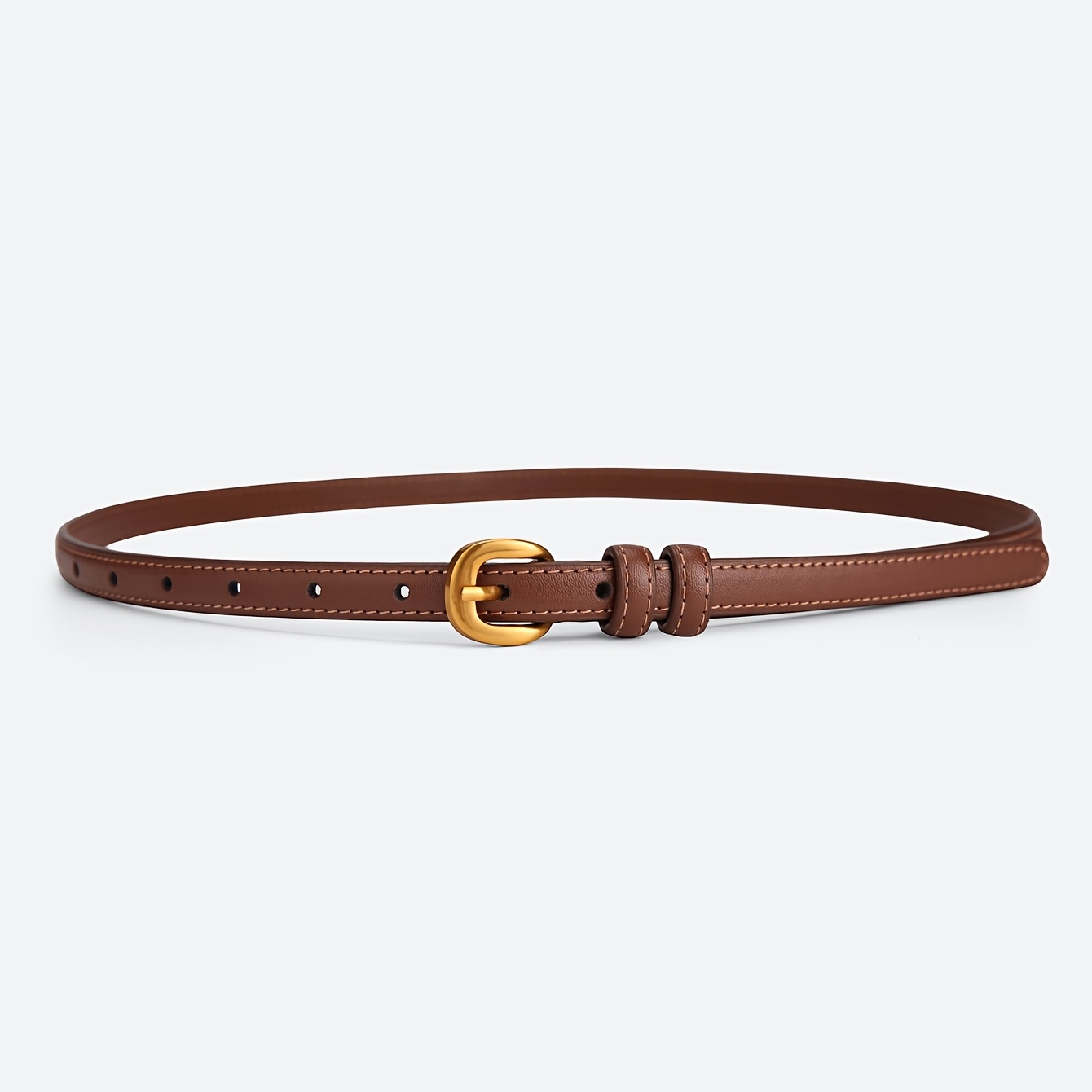 TEMU [women'-layer Leather Belt] - Elegant And Fashionable Belt, Featuring Metallic , Stylish And Versatile Accessory, Exquisite Design And ,