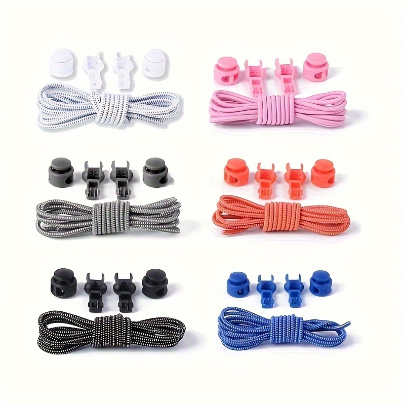 6pcs elastic laces for trainers, 100cm   reflective elastic shoe laces with strong lock for sneakers hiking shoes board shoes casual shoes boots, shoe straps for heels, novelty shoelaces, fat shoe laces, rope shoe laces, thin shoe laces, flat wide   laces, shoelace lock, satin wide shoe lace, glow in the dark elastic no tie shoe laces, shoe laces for sneakers women, boot laces, sneaker laces, smooth texture, reinforced lock,  , casual attire 0