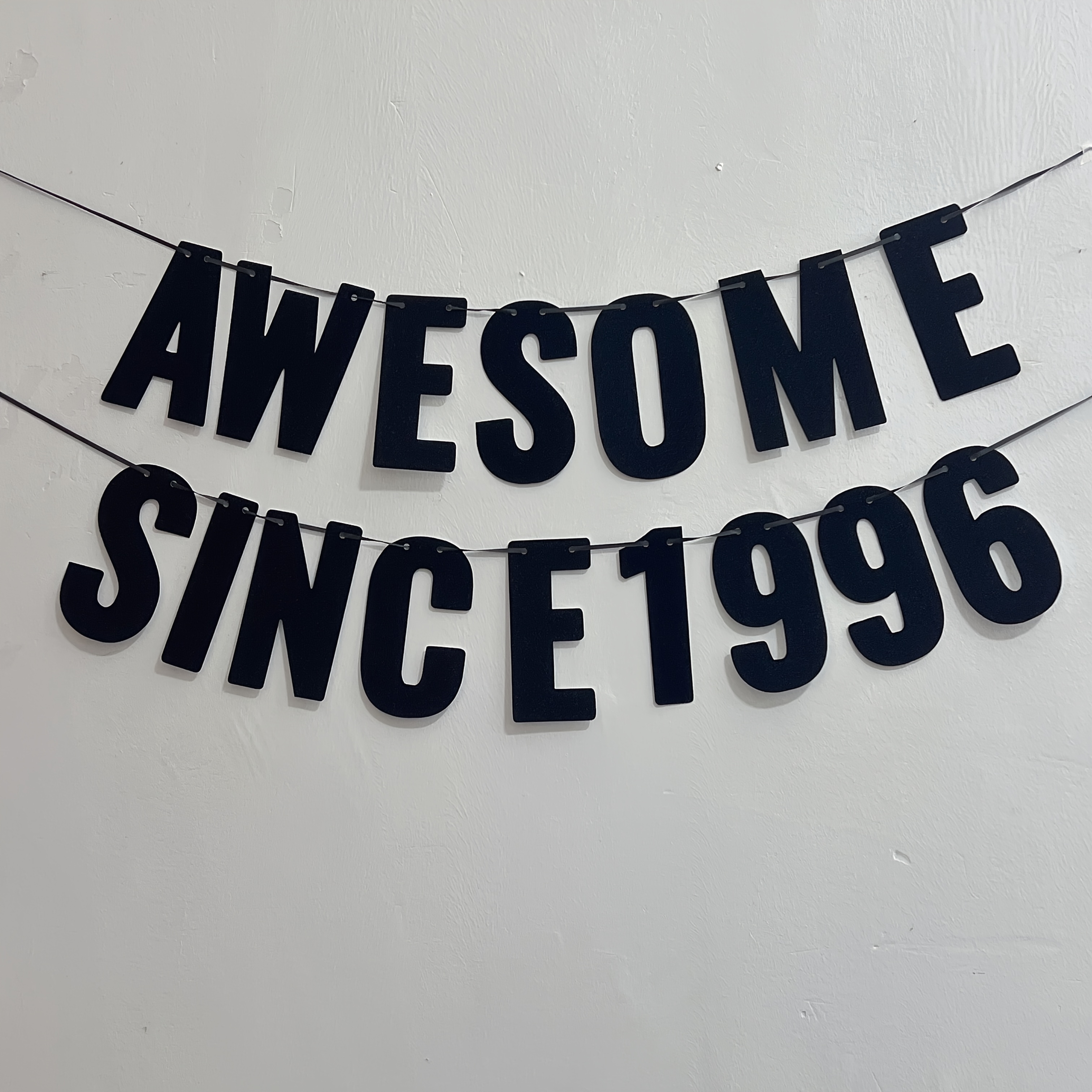 Image of Awesome /1986/1976 Banner, 30th-40th-50th Birthday Decorations Banner For Women Men Black Glitter Birthday Party Decor Sign Funny 30/40/50 Bday Party Supplies 30th-40th-50th Party Decoration