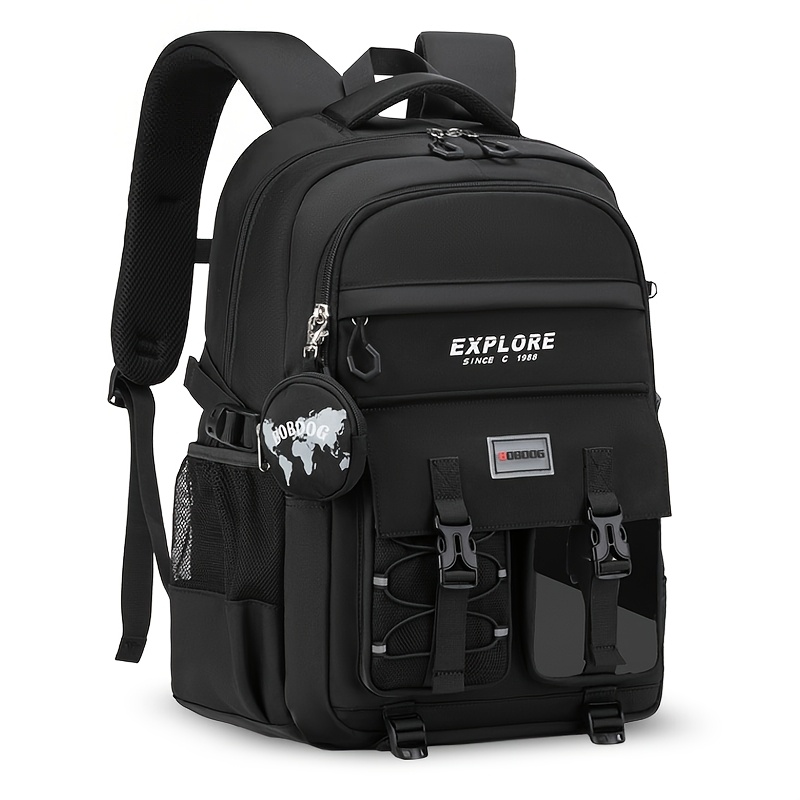 TEMU Backpack For Men, Large Capacity Lightweight Travel Bag, College Student High School Return Backpack, Casual Trend Versatile Backpack, Multiple