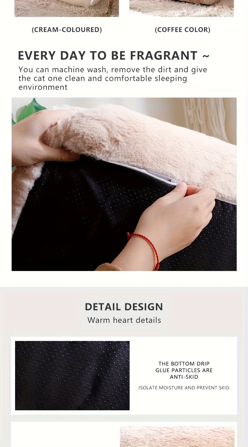 cozy gray cat sofa bed detachable washable polyester pet bed with plush pearl filling 55x38x20cm soft and hard   tested ideal for   cat bed sofa Product details 12
