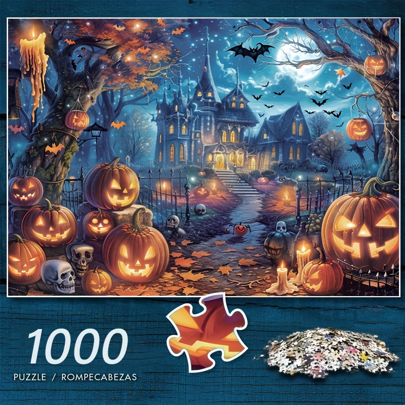 

1000-piece Haunted House For Adults - Matte , Dust-resistant, Telescope-inspired Rectangular Design, Level, Portable Shape, Ideal For 14+, With Materials