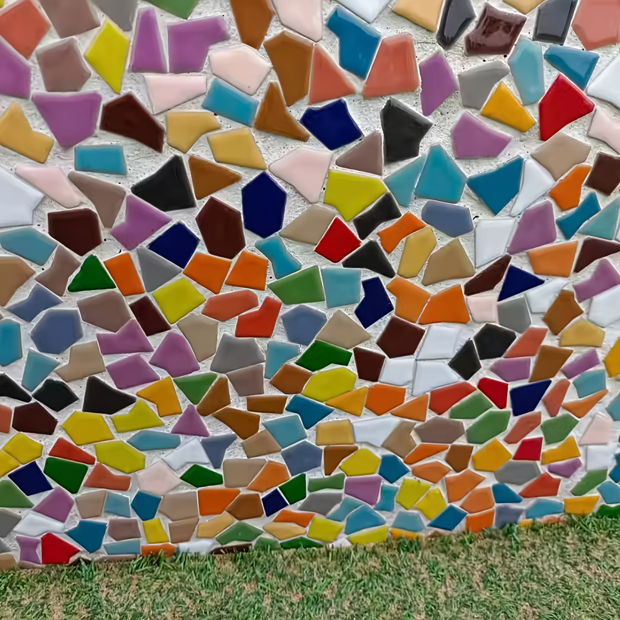 100g 200g 500g  ow mixed   handmade creative mosaic glass   fusible glass supplies mexican retro style multiple sizes better   very suitable for outdoor gardens mu ls   deco tion   production