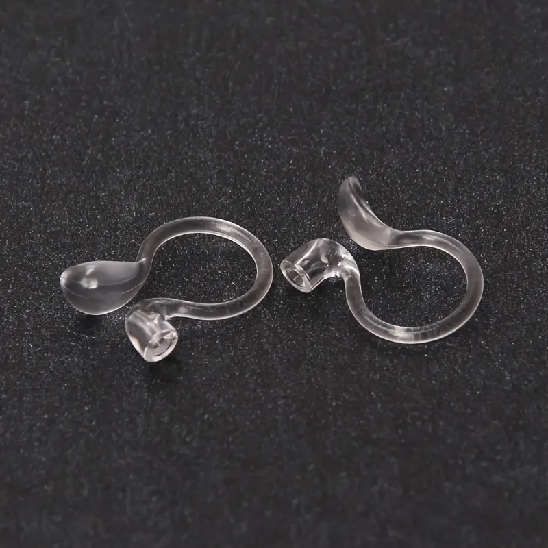 TEMU 20pcs Set Of Plastic Earring Adapters- Ear Correction Clips For Ear Modifications And Piercing Accessories