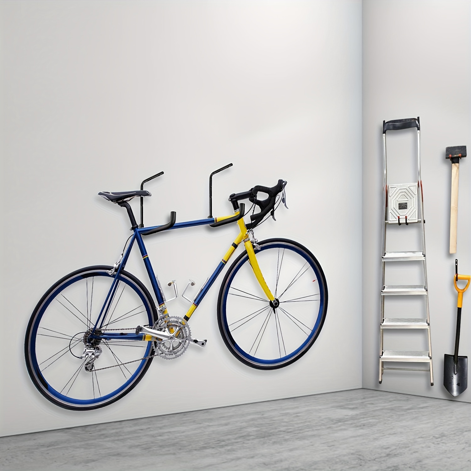 Sinoer Support mural pour vélo, support mural pour 6 vélos, 6 casques