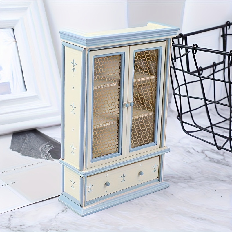 

Dollhouse Mini Furniture Model, Bookshelf Cabinet Standing Cabinet, Creative Shooting Ornament Model